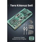 MiraLive 20 Parça Profesyonel Metrik Ters Kılavuz ve Pafta Seti M3-M12 - Hassas Diş Açma ve Onarım Takımı - Renkli - standart