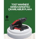 MiraLive 2000 Watt Teflon Tost Makinesi – Geniş Plaka, Ayarlanabilir Isı, Kolay Temizlik - Renkli - standart