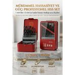 MiraLive 25 Parça 1 - 13 mm Alüminyum Metal Ağaç Hss Uçlu Dın 338RN Matkap Ucu Seti 723034 - Çok Renkli