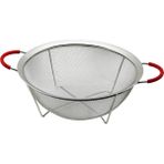 MiraLive 28CM Tel Sepet Metal Süzgeç Silikon Kılıflı Kulp Metal Çerçeve - Ayak (K95) - Renkli - standart