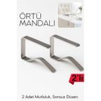 MiraLive 2'li Masa Örtüsü Klipsi - Metal Masa Kelepçesi Masa Örtüsü Sabitleyici 722498 - Renkli - standart