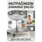 MiraLive 2'li Profesyonel Inox Gümüş Paslanmaz Çelik Ayaklı Dondurma ve Tatlı Sunum Kasesi Seti 723148 - Renkli