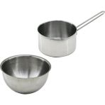 MiraLive 2pcs Set Paslanmaz Çelik Cheff Sütlük - SOSLUK=14CM - Derin KAP=17CM (4887)