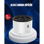 MiraLive 3D Alev Işıklı Aromaterapi Makinesi – 360 ml Su Kapasiteli Sessiz Difüzör - Renkli - standart
