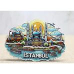 MiraLive Ahşap Istanbul Temalı Magnet - Model 3 - Renkli - standart