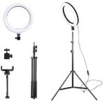 MiraLive Ally 10 Inch Halka LED TRIPOD(1.30M)YOUTUBER Video Selfie Stüdyo Makyaj IŞIĞI-(5775) - Siyah