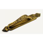 MiraLive Antika Tarz Dekoratif Pirinç Kubbeli Çekme Kapı Kolu - 396X68 Mm, Antik - Renkli - 1