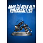 MiraLive Araç Içi Ayak Altı LED 12 LED Işık Sese Müziğe Duyarlı Rgb Işıklı Aydınlatma Seti
