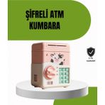 MiraLive Atm Tasarımlı Pembe Işıklı Sesli Çocuk Kumbarası - Renkli - standart