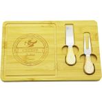 MiraLive Bıçak Sağ 19X29CM -1.5cm Ahşap Bambu Kahvaltı Peynir Sunum Tabak 2peynir Bıçak=ahşap Saplı (4887)