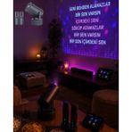 MiraLive Bluetooth Hoparlörlü Akıllı Projektör Kablosuz Karaoke Mikrofonlu - Renkli - standart