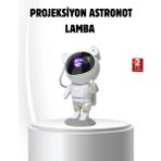 MiraLive Bluetooth Müzikli Astronot Projeksiyon Lambası Yıldız ve Ay Efektli - 1