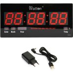 MiraLive Büyük Ekran LED Dijital Duvar Saati Tarih ve Sıcaklık Göstergeli WT-109 - 0,5