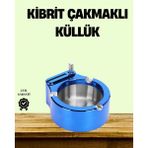 MiraLive Çakmaklı Küllük Paslanmaz Çelik Şık Masa Aksesuarı - Renkli - standart