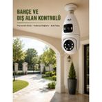 MiraLive Çift Lens Wi-Fi Ampul Kamera ve Mobil Kontrol Yüksek Çözünürlüklü