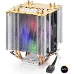 MiraLive Cpu Işlemci Kule Tipi Soğutucu 500 Serisi Çift Fanlı 4 Bakır Borulu Rgb - Siyah ND2604