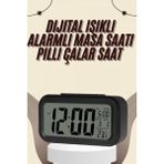 MiraLive Dijital Masa Saati Termometreli Takvim Çalar Saat LED Ekran Pilli - Renkli - standart