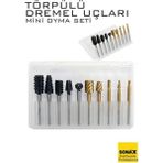 MiraLive Dremel Uyumlu Törpülü Mini Oyma Gravür Uç Seti – 10'lu Tungsten Karbür, Ahşap/metal/plastik Için 722463 - Renkli - standart