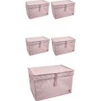 MiraLive Düzenleyici Kutu Organizer Cırtlı Saklama Hurç Maxi Boy 30CM x 40CM x 50CM (5 Adet) - Renkli - Standart