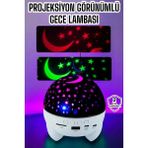 MiraLive Gece Lambası Renkli Yıldızlı Gökyüzü Projeksiyon Gece Tavan Yansıtma - standart