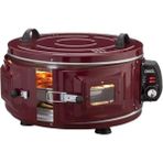 MiraLive Gross Yuvarlak Davul Fırın Standart Ayarlanabilir Termostat = 50°C-320°C 1300W - 53CM Alüminyum Tepsi Ön Gözetleme Camı AF-008B (K95) - Çok Renkli