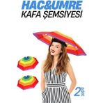 MiraLive Hac Umre Kafa Şemsiyesi Güneş Koruma Şemsiyesi 2 Adet 716266 - Renkli - standart
