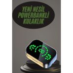 MiraLive Kablosuz Bluetooth Kulaklık Çift Telefon Destekli Powerbankli Dijital Göstergeli - Çok Renkli