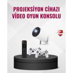 MiraLive Kablosuz Mini Projeksiyon Cihazı Oyun ve Film Için Taşınabilir Ev Sineması - Çok Renkli