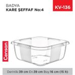 MiraLive Kare Şeffaf Badya 1 Adet 4 No ROYALEKS-E167