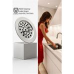 MiraLive Kilitli Paslanmaz Lavabo Süzgeci - Akıllı Tahliye ve Tam Süzme Teknolojisi (5.5 Cm) - Renkli