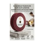 MiraLive Kırmızı Skoç Elyaf Mop Parlatma Diski - 5700 Rpm 165 mm Metal ve Paslanmaz 723107