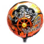 MiraLive Kuru Kafalı Korsanlar Halloween Şekilli Folyo Balon 45 cm (K95) - Renkli