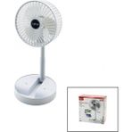 MiraLive Masa Üstü Vantilatör USB Şarjlı Katlanır Fan=16.4cm - Uzayan AYAK=12.5-19CM 180 Derece Dönebilen Telefonluklu Bwfn-11 (4887) - Renkli