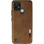 MiraLive Mey Ithalat® Realme C21 Kılıf Loop Deri Silikon - Kahverengi - Renkli