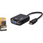 MiraLive Mini HDMI To VGA Ses Çıkışlı Görüntü Dönüştürücü - Siyah HDX7762 - 1