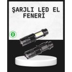 MiraLive Odak Ayarlı 2000 Lümen Şarjlı LED El Feneri - Renkli - standart