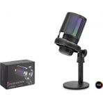 MiraLive Profesyonel Gaming Rgb Mikrofon 192 Khz / 24 Bit Kondenser Kayıt Seti Type-C - Siyah ME6SB - Renkli