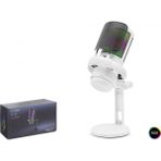 MiraLive Profesyonel Gaming Rgb Mikrofon 192 Khz / 24 Bit Type-C - Beyaz ME6PW - Renkli