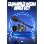 MiraLive Pusulalı Katlanabilir Kazma Kürek Kamp Seti Kamp Küreği Portatif Çantalı - 1 - Renkli