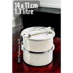 MiraLive Sefer Tası Yemek Kabı Paslanmaz Çelik 2 Katlı 14 cm 1.3 Litre - Çok Renkli