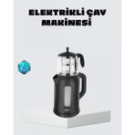MiraLive Sinbo Elektrikli Çay Makinesi 1.7 L Su Isıtıcı ve Cam Demlikli Güvenli Kullanım - Renkli - standart