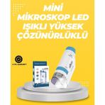 MiraLive Taşınabilir LED Işıklı Cep Mikroskop – 80X–200X Büyütme - Renkli