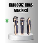 MiraLive Unisex Şarjlı Saç ve Sakal Tıraş Makinesi – Ayarlanabilir Tarak Başlıkları, Sessiz Motor - Renkli - standart