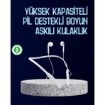 MiraLive USB Şarjlı Uzun Ömürlü Boyun Askılı Bluetooth Kulaklık - Çok Renkli