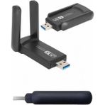 MiraLive Wifi Alıcı Dual Band USB 3.0 Adaptör Kablosuz Windows 7/8/10/11 - Renkli - standart