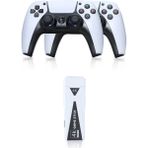 MiraLive Y5 64GB Android Dual Pad 4K Game Stick - Beyaz - 1. Kol Oyun Konsolu - Renkli