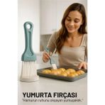 MiraLive Yumurta Fırçası 14 cm Mutfak Yağlama Sos Sürme Fırçası Pasta Hamur Fırçası - Renkli - standart