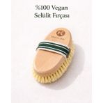 Miraluni %100 Vegan Selülit Fırçası – Doğal Ahşap & Doğal Kıl Kuru Fırçalama Vücut Fırçası