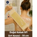 Miraluni Doğal Loofah Kabak Lifi Sırt Kesesi 70 cm | Spa Etkili Duş Kesesi ve Cilt Peelingi