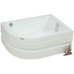 Miramar Yarı Oval Mini Küvet 120x90, H43 (Gövde + Metal Ayak + Ön Panel)
